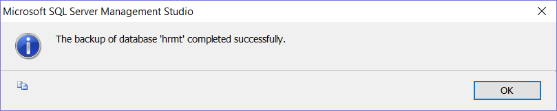 Backup DB with Management Studio